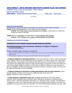 Lines of Symmetry &ndash; Mirror Dance