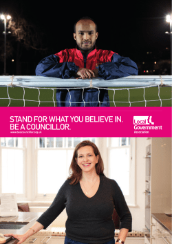 STAND FOR WHAT YOU BELIEVE IN. BE A COUNCILLOR.