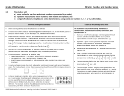 Grade 3 Mathematics Strand: Number and Number Sense