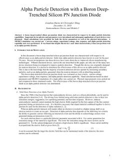 Alpha Particle Detection with a Boron Deep