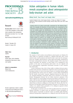 Action anticipation in human infants reveals
