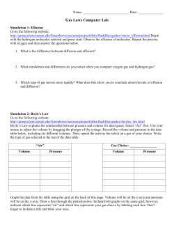 Gas Laws Computer Lab