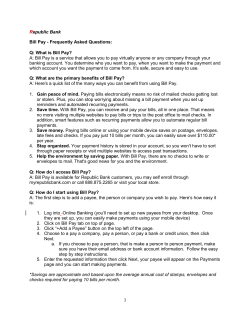 Frequently Asked Questions about Bill Pay