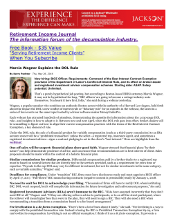 Marcia Wagner Explains the DOL Rule