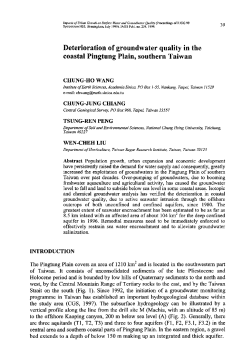 Deterioration of groundwater quality in the coastal
