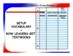 8.4 American System Vocab