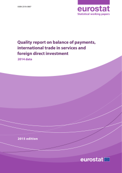 Quality report on balance of payments, international trade in
