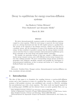 Decay to equilibrium for energy-reaction