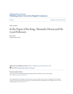 In the Name of the King: Alexander Howat and His Loyal Followers