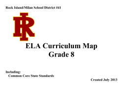 ELA Curriculum Map Grade 8 - Rock Island