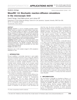 MesoRD 1.0: Stochastic reaction-diffusion simulations in the