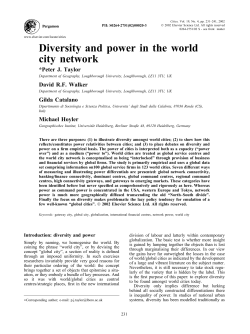 Diversity and power in the world city network