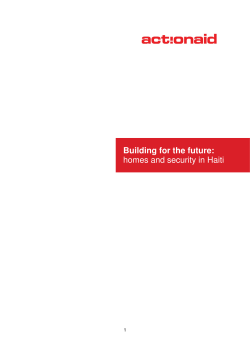 Building for the future: homes and security in Haiti