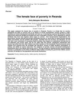 The female face of poverty in Rwanda