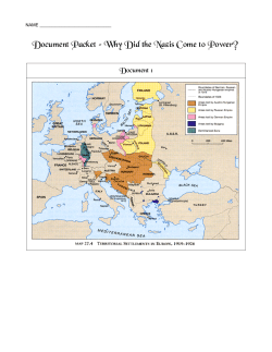 Document Packet &ndash; Why Did the Nazis Come to