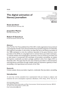The digital animation of literary journalism