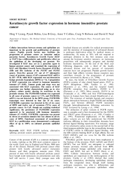 Keratinocyte growth factor expression in hormone