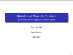 Definition of Molecular Structure - By Choice or by