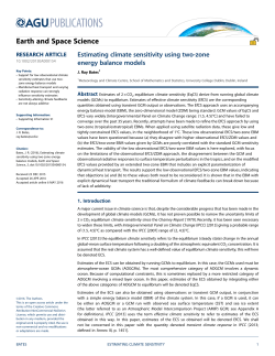 Estimating climate sensitivity using two