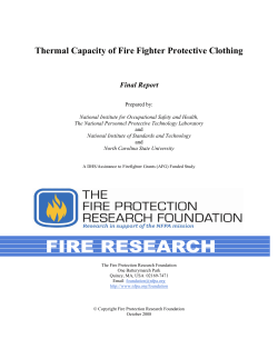 Thermal Capacity of Fire Fighter Protective Clothing