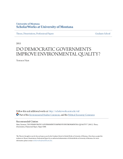 do democratic governments improve environmental quality?