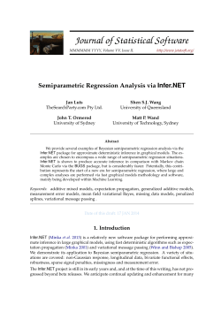 Semiparametric Regression Analysis via Infer.NET