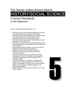 History/Social Science - Hemet Unified School District