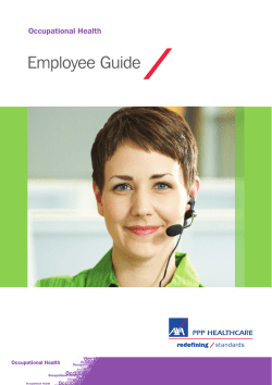 Occupational Health Employee Guide Jan13