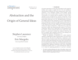 Abstraction and the Origin of General Ideas