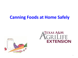 Canning Foods at Home Safely