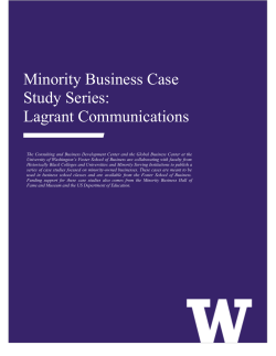 Minority Business Case Study Series: Lagrant Communications