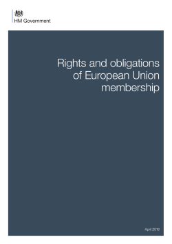 Rights and obligations of European Union membership