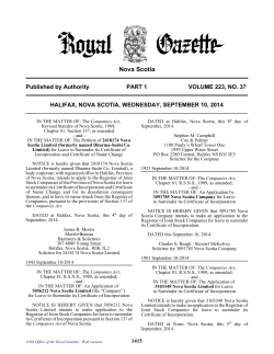 Issue No. 37 - Government of Nova Scotia