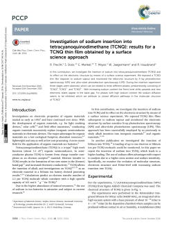 Investigation of sodium insertion into tetracyanoquinodimethane