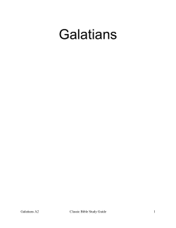 introduction to galatians - Classic Bible Study Guide