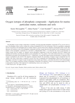 Oxygen isotopes of phosphatic compounds&mdash;Application for marine