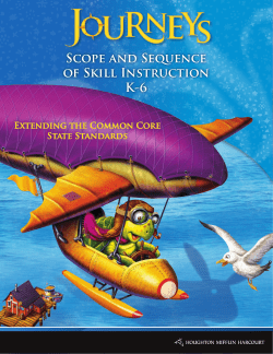 Scope and Sequence of Skill Instruction K-6