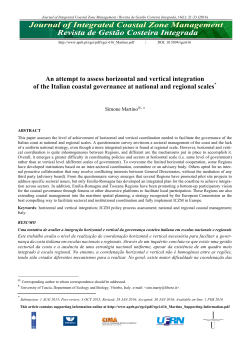 An attempt to assess horizontal and vertical integration of the Italian