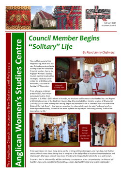 February 2014 Newsletter - Anglican Church in Aotearoa, New