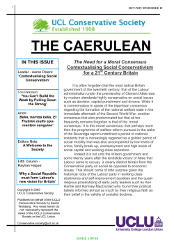 the caerulean - UCL Conservative Society