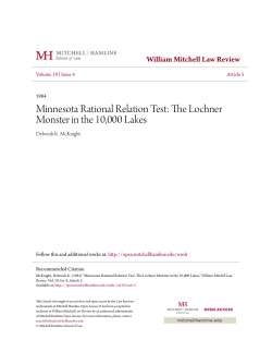 Minnesota Rational Relation Test: The Lochner Monster in the