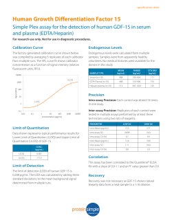 Human Growth Differentiation Factor 15