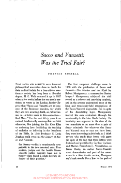 Sacco and Vanzetti: Was the Trial Fair?