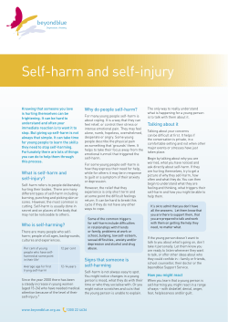 Self-harm, a guide for parents - Home