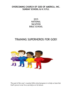 TRAINING SUPERHEROS FOR GOD!