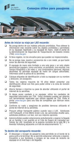 Consejos &uacute;tiles para pasajeros