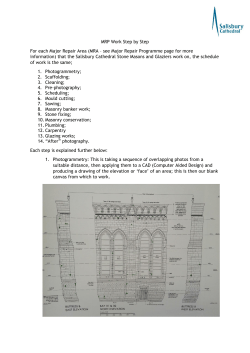 MRP Work Step by Step For each Major Repair Area (MRA &ndash; see