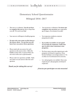 healthy kids - California Healthy Kids Survey