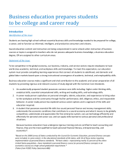 NBEA College and Career Readiness Position Paper