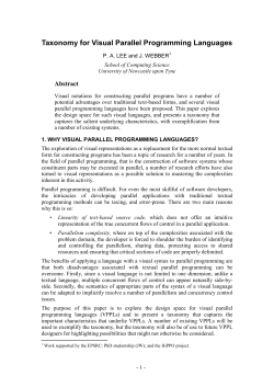Taxonomy for Visual Parallel Programming Languages